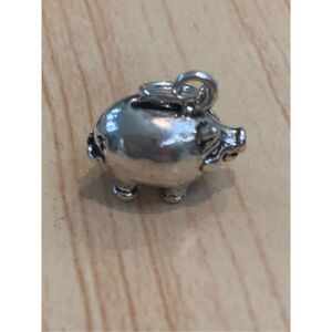 .925 Piggy Bank Sterling Silver Jewelry Charm